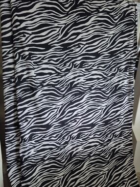 Hometrends Black & White Zebra Print Shower Curtain